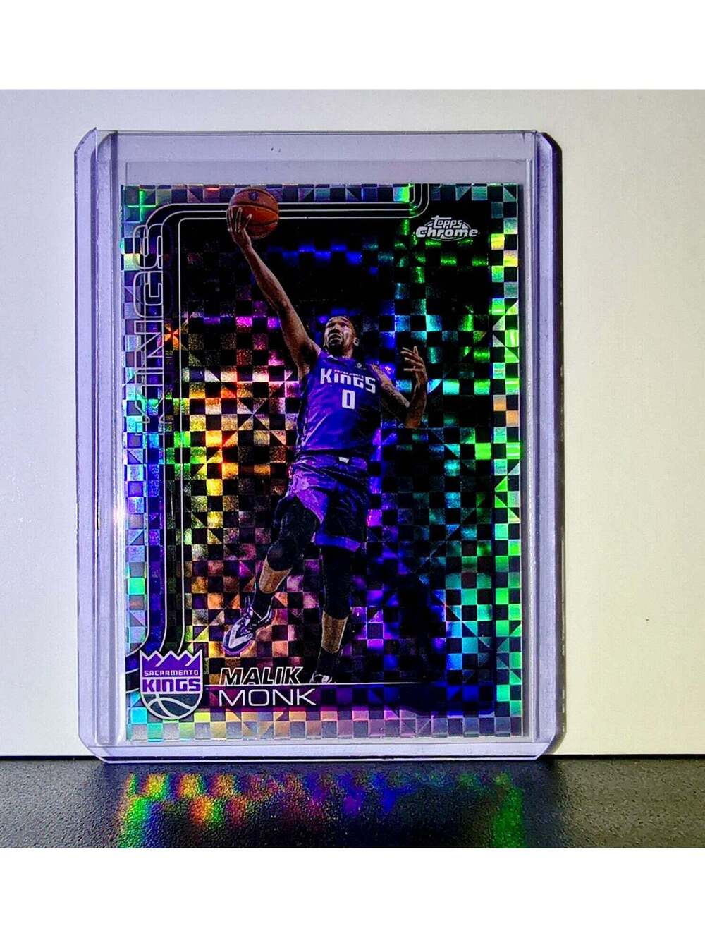 Malik Monk 2025-26 NBA Topps Chrome Update X-Fractor #135 Card Sacramento Kings
